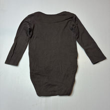 Load image into Gallery viewer, Unisex H&amp;M, grey organic cotton long sleeve bodysuit, GUC, size 2,  
