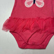 Load image into Gallery viewer, Girls tiny little wonders, pink cotton tulle tutu bodysuit, butterfly, EUC, size 1,  