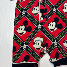 Load image into Gallery viewer, Unisex Peter Alexander, Disney Mickey Mouse stretch cotton romper, Christmas, GUC, size 1,  