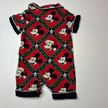 Load image into Gallery viewer, Unisex Peter Alexander, Disney Mickey Mouse stretch cotton romper, Christmas, GUC, size 1,  