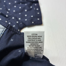 Load image into Gallery viewer, Boys Target, navy cotton short sleeve shirt, X motifs, NEW, size 1,  