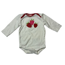 Load image into Gallery viewer, Girls Gymboree, white cotton long sleeve bodysuit, embroidered, GUC, size 000,  