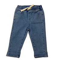 Load image into Gallery viewer, Unisex Seed, blue stretch denim jeans, elasticated, EUC, size 0,  