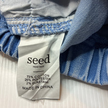 Load image into Gallery viewer, Unisex Seed, blue stretch denim jeans, elasticated, EUC, size 0,  