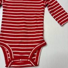 Load image into Gallery viewer, Unisex Carter's, striped cotton long sleeve bodysuit, GUC, size 000-00,  