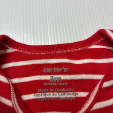 Load image into Gallery viewer, Unisex Carter's, striped cotton long sleeve bodysuit, GUC, size 000-00,  