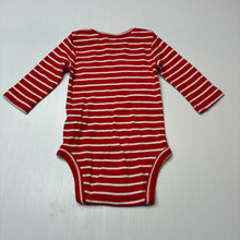 Load image into Gallery viewer, Unisex Carter's, striped cotton long sleeve bodysuit, GUC, size 000-00,  