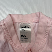 Load image into Gallery viewer, Girls Anko, pink cotton zip coverall, GUC, size 000,  
