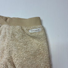 Load image into Gallery viewer, Unisex Baby Patch, beige cotton lined, terry fleece pants, elasticated, FUC, size 000,  
