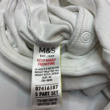 Load image into Gallery viewer, Unisex M&amp;S, white cotton coverall, pilling, FUC, size 000,  
