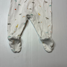 Load image into Gallery viewer, Unisex Next, white cotton coverall, animals, GUC, size 000,  