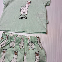 Load image into Gallery viewer, Unisex Peter Alexander, mint cotton blend pyjama set, llama, EUC, size 00,  