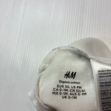 Load image into Gallery viewer, Unisex H&amp;M, stretch organic cotton baby leggings, elasticated, GUC, size 0000,  