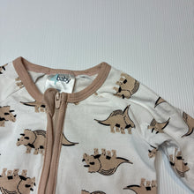 Load image into Gallery viewer, Unisex 4 Baby, stretch cotton zip romper, dinosaur, GUC, size 000,  