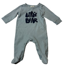 Load image into Gallery viewer, Unisex Gem Look, blue cotton coverall, bear, GUC, size 000,  