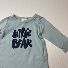 Load image into Gallery viewer, Unisex Gem Look, blue cotton coverall, bear, GUC, size 000,  