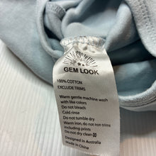 Load image into Gallery viewer, Unisex Gem Look, blue cotton coverall, bear, GUC, size 000,  