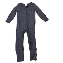 Load image into Gallery viewer, Unisex Baby Berry, striped stretch cotton zip romper, GUC, size 0,  