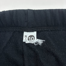 Load image into Gallery viewer, Unisex KID, black fleece lined track pants, elasticated, GUC, size 10,  