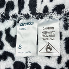 Load image into Gallery viewer, Unisex Anko, animal print fleece pyjama pants, GUC, size 8,  