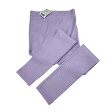 Load image into Gallery viewer, Girls Anko, lilac cotton blend ribbed leggings, elasticated, NEW, size 8,  