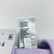 Load image into Gallery viewer, Girls Anko, lilac cotton blend ribbed leggings, elasticated, NEW, size 8,  