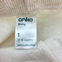 Load image into Gallery viewer, Unisex Anko, cotton blend fleece lined track pants, elasticated, EUC, size 1,  