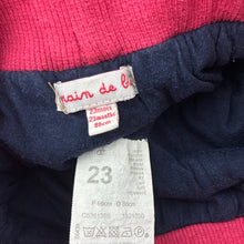 Load image into Gallery viewer, Girls Grain De Ble, lined blue denim pants, embroidered, elasticated, GUC, size 2,  