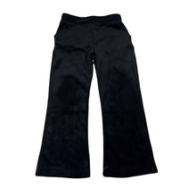 Load image into Gallery viewer, Girls KID, black velour flared pants, elasticated, GUC, size 4,  