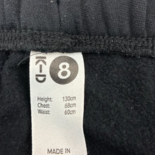 Load image into Gallery viewer, Unisex KID, cotton blend fleece lined track pants, elasticated, GUC, size 8,  