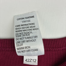 Load image into Gallery viewer, Girls KID, burgundy stretch cotton long sleeve t-shirt, EUC, size 8,  