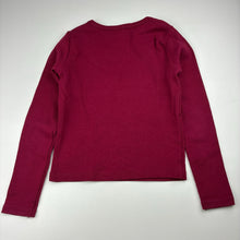 Load image into Gallery viewer, Girls KID, burgundy stretch cotton long sleeve t-shirt, EUC, size 8,  