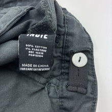 Load image into Gallery viewer, Boys Indie, black stretch cotton chino pants, adjustable, GUC, size 12,  