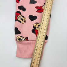 Load image into Gallery viewer, Girls Disney, Minnie Mouse cotton blend fleece lined track pants, elasticated, wash fade, pilling, FUC, size 6,  
