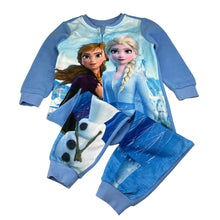 Load image into Gallery viewer, Girls Disney, Frozen Elsa and Anna fleece pyjama suit, GUC, size 3,  