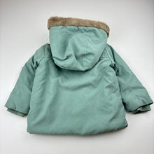 Load image into Gallery viewer, Unisex Target, zip fleece lined hooded jacket, faux fur trim, GUC, size 1,  