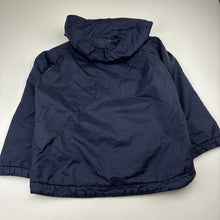 Load image into Gallery viewer, Unisex ESPRIT minis, navy fleece lined lightweight zip hooded jacket, FUC, size 5,  