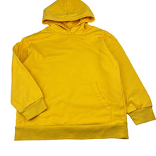Load image into Gallery viewer, Unisex UNACOO, yellow cotton blend fleece lined hoodie, GUC, size 10,  