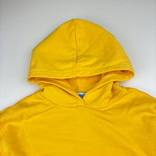 Load image into Gallery viewer, Unisex UNACOO, yellow cotton blend fleece lined hoodie, GUC, size 10,  