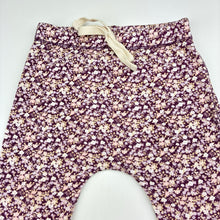 Load image into Gallery viewer, Girls Jamie Kay, floral organic cotton footed leggings, elasticated, GUC, size 1,  