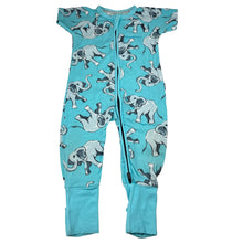 Load image into Gallery viewer, Unisex Bonds, stretch cotton zip wondersuit / romper, minor marks, FUC, size 0,  