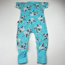 Load image into Gallery viewer, Unisex Bonds, stretch cotton zip wondersuit / romper, minor marks, FUC, size 0,  