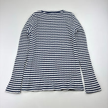 Load image into Gallery viewer, Girls KID, striped stretch cotton ribbed long sleeve t-shirt, FUC, size 7,  