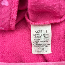 Load image into Gallery viewer, Girls The Wiggles, Dorothy zip fleece lined hoodie, minor marks, FUC, size 1,  