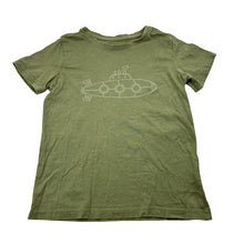 Load image into Gallery viewer, Boys Anko, green cotton t-shirt, submarine, GUC, size 6,  