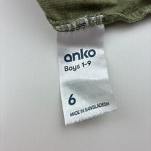 Load image into Gallery viewer, Boys Anko, green cotton t-shirt, submarine, GUC, size 6,  