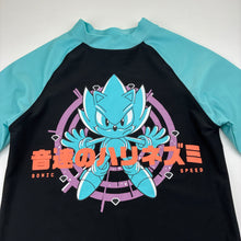 Load image into Gallery viewer, Unisex Sonic the Hedgehog, short sleeve rashie top, EUC, size 12,  