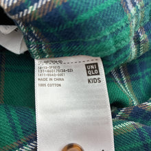 Load image into Gallery viewer, Unisex Uniqlo, flannel cotton long sleeve shirt, GUC, size 5-6,  