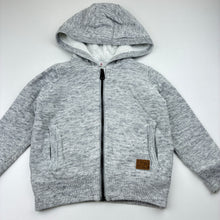 Load image into Gallery viewer, Unisex Target, grey cotton zip fleece lined hooded jacket, FUC, size 2,  