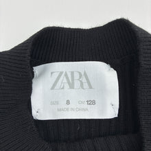 Load image into Gallery viewer, Girls Zara, black ribbed top, EUC, size 8,  